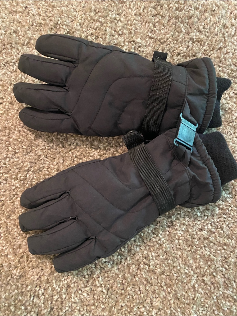 all in motion Black Kids Winter Mittens with Adjustable Strap